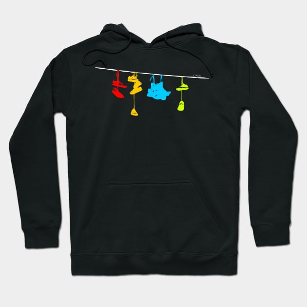 Shoes on a Wire Hoodie by AKdesign